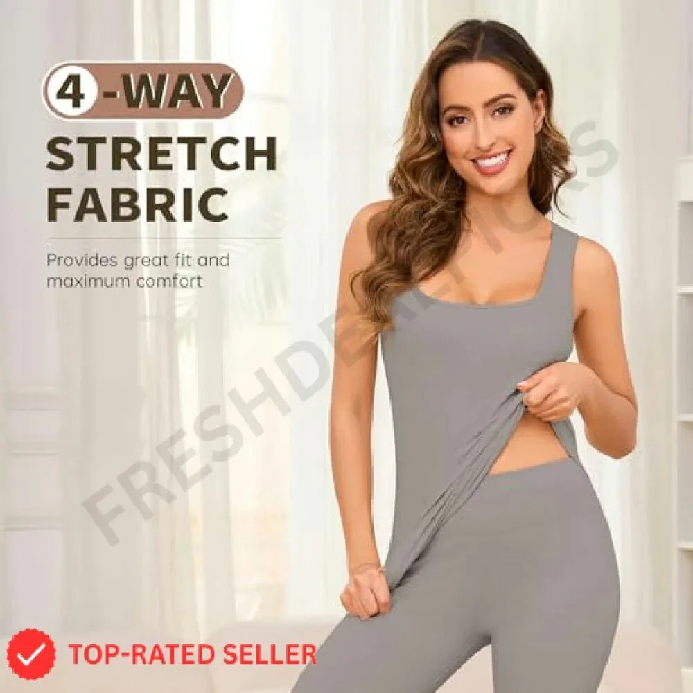 Fleece Lined Thermal Underwear Set Long Johns Base Layer Winter Warm